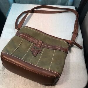 BOC Born Concepts  Adjustable Strap Crossbody Purse Green Brown